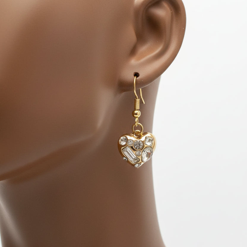 Crystal Heart Earrings