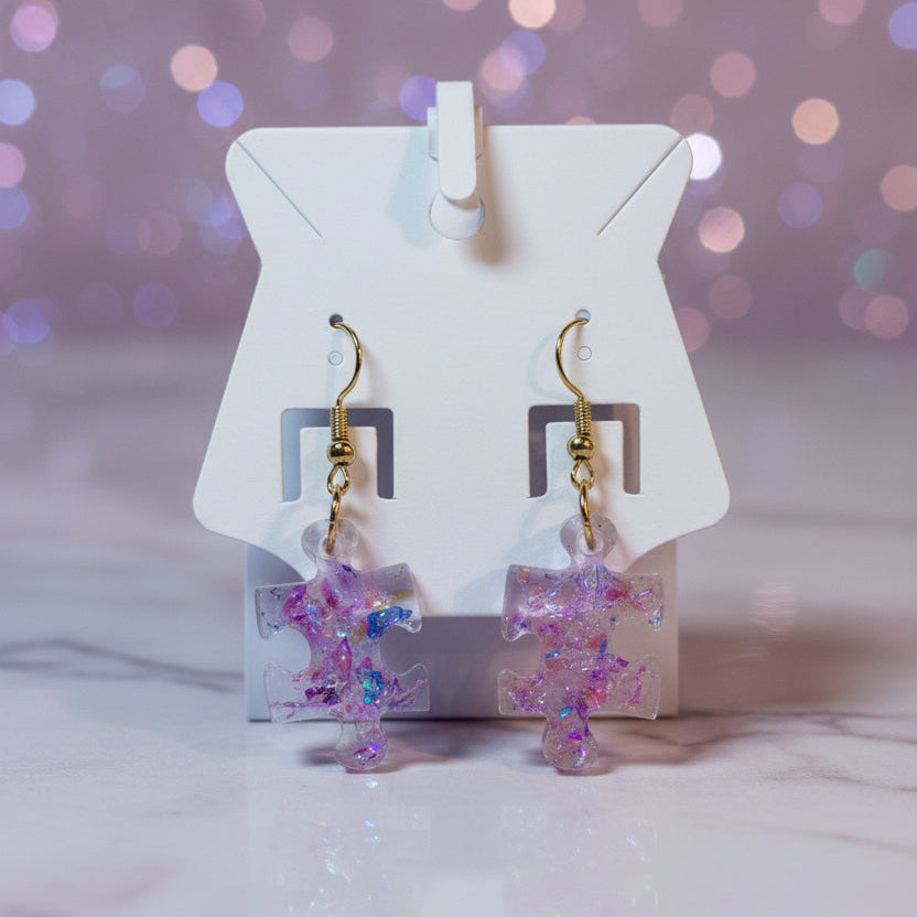 Confetti Puzzle Drop Earrings