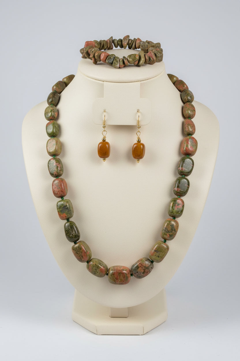 Unakite Earth Stone Complete Set