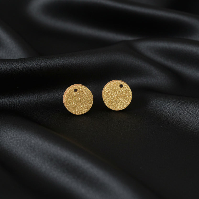 Golden Spark Resin Stud Earrings