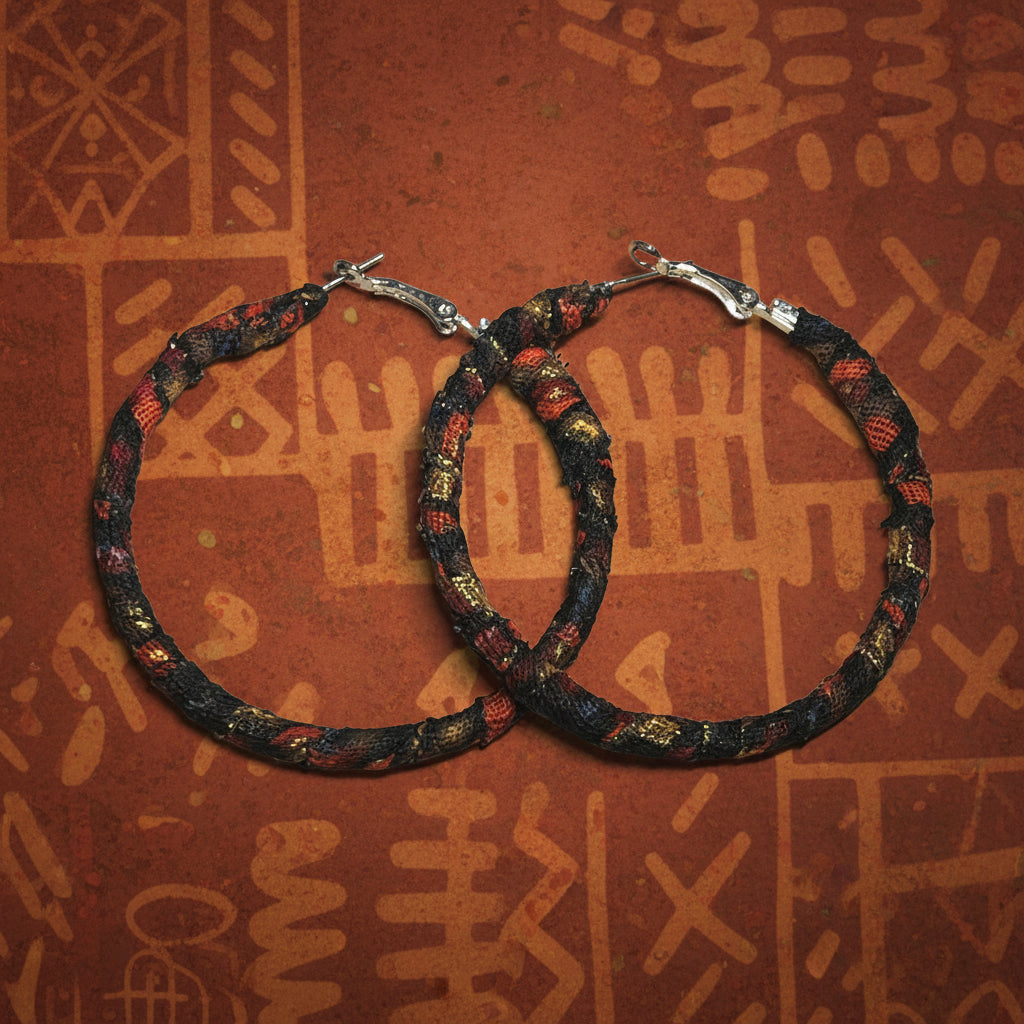 Handcrafted fabric earrings