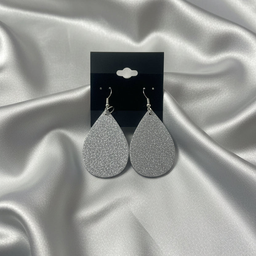 Shimmer Resin Teardrop Earrings