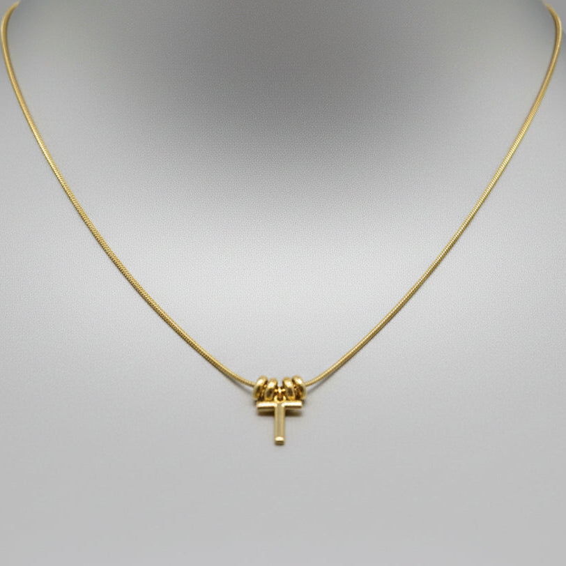 Gold Initial Necklace (T)