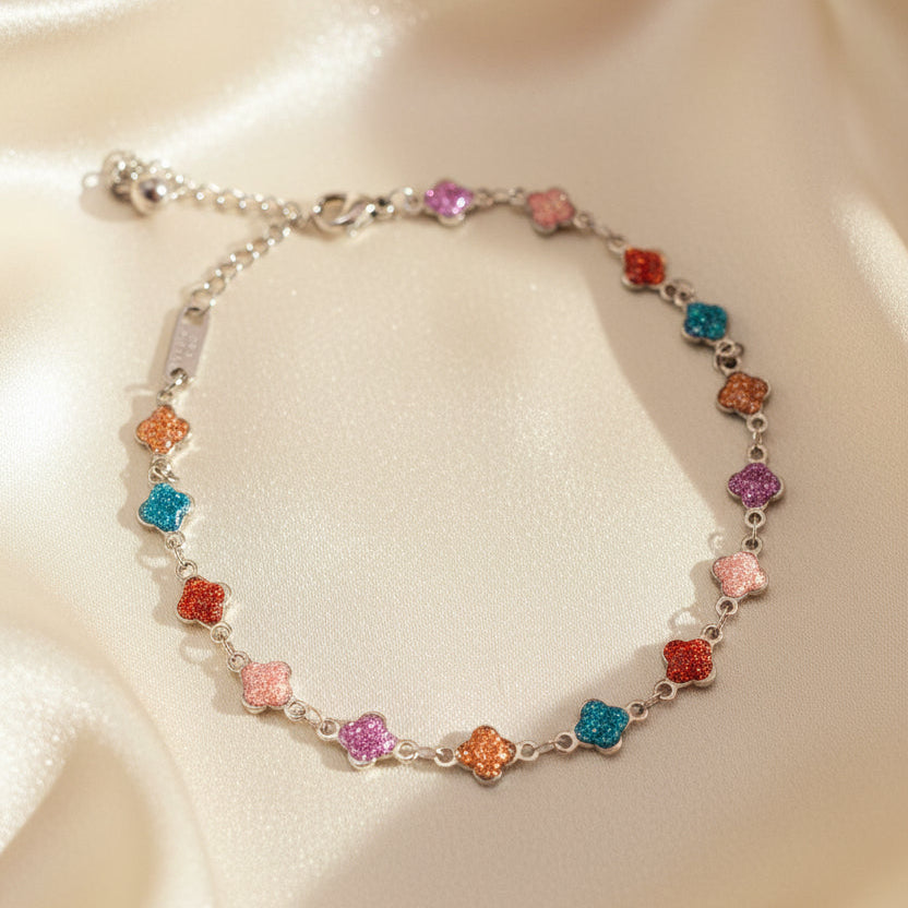 Rainbow Clover Sparkle Bracelet/Anklet