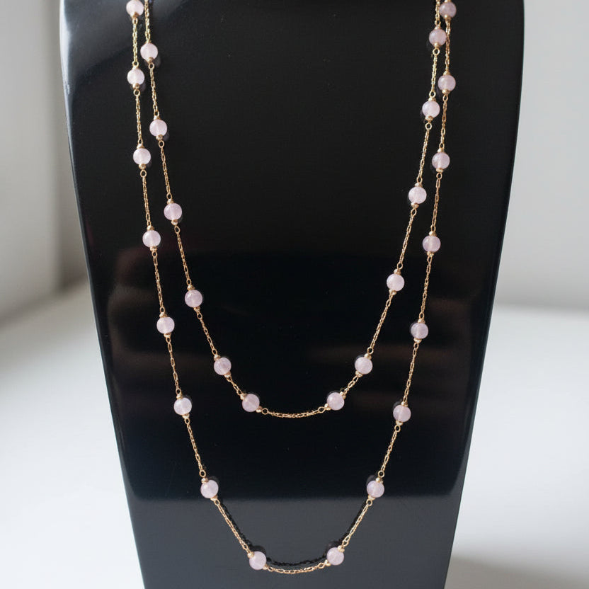 Blush Luxe Layered Beaded Necklace