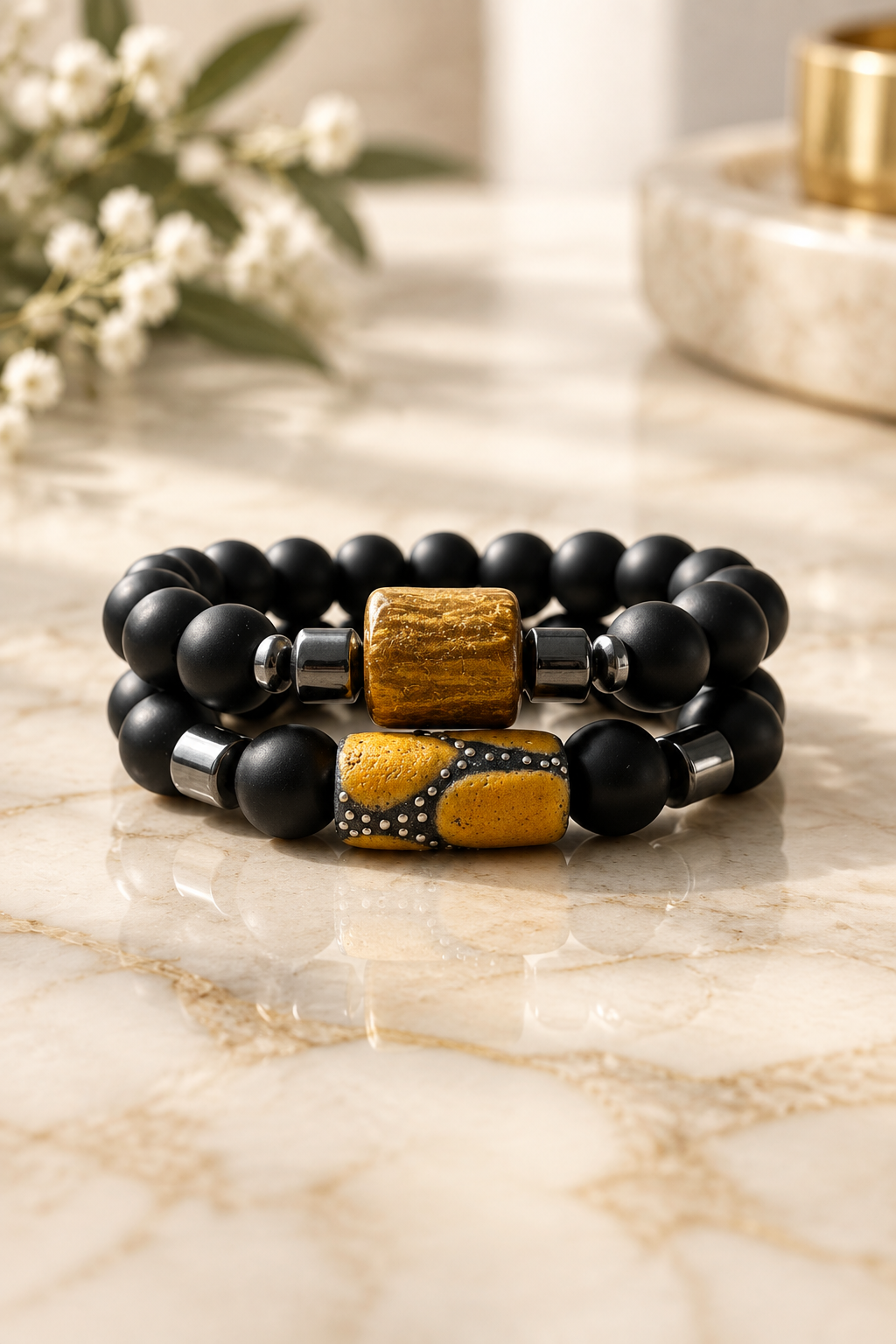 Tribal Ember Duo Bracelet Set (unisex)