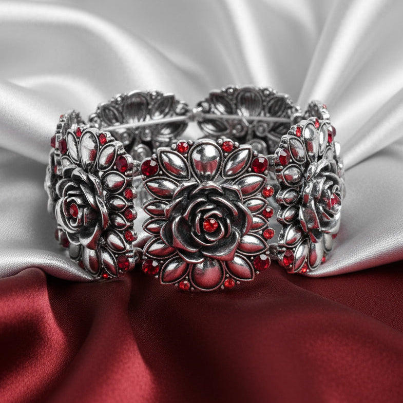 Blooming Red Bangle