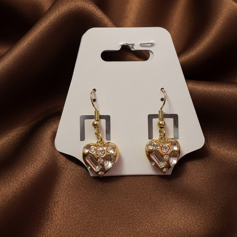 Crystal Heart Earrings