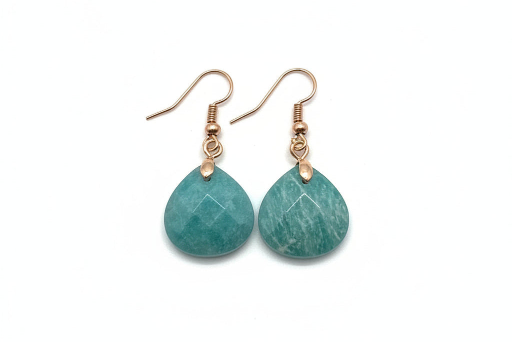 Faceted Amazonite Gemstone Drops