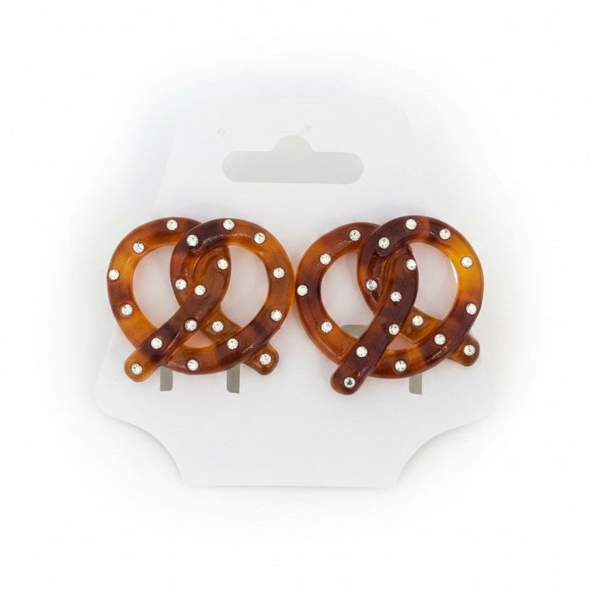 Amber Sparkle Statement Earrings