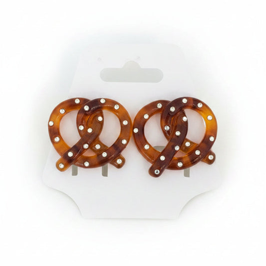 Amber Sparkle Statement Earrings