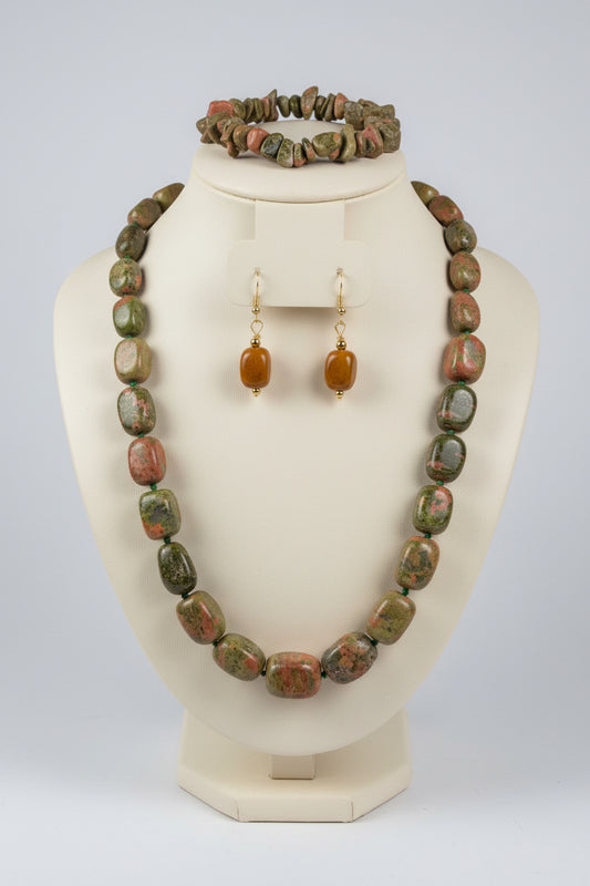 Unakite Earth Stone Complete Set
