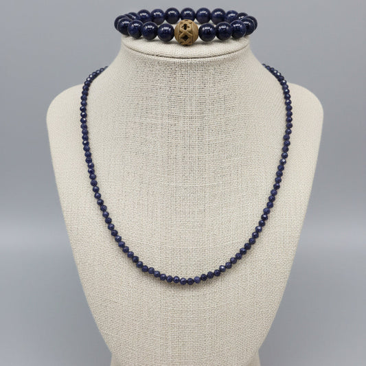 Midnight-Blue Gold-Stone Set