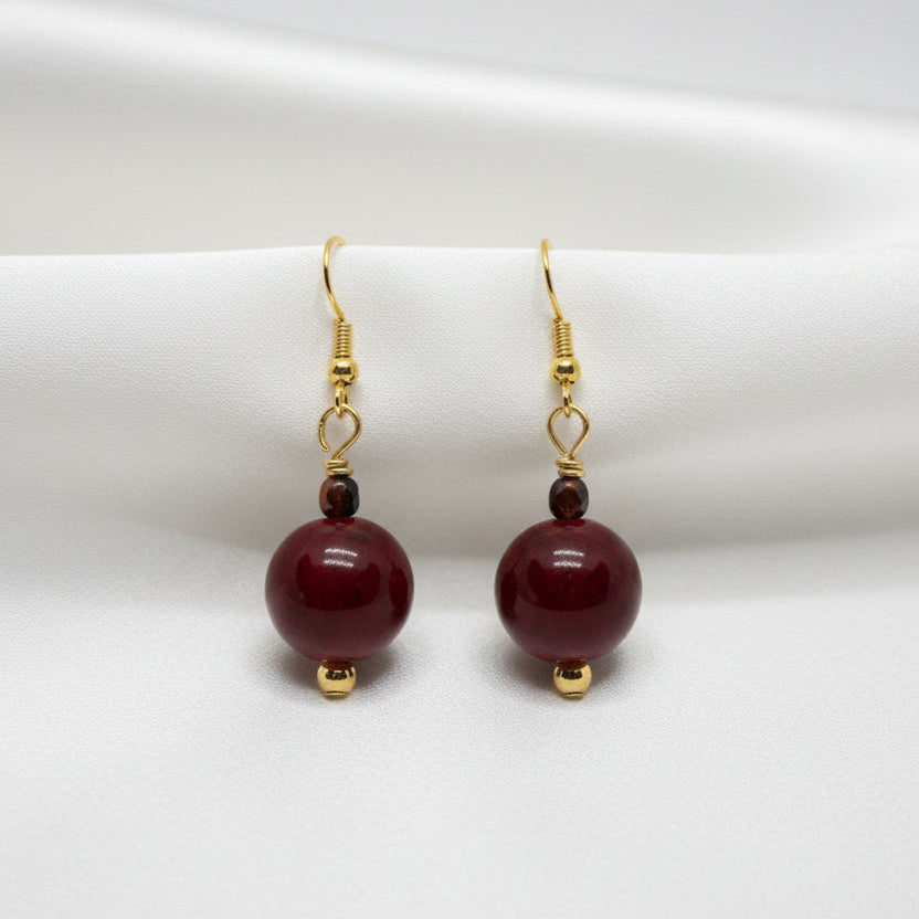 Deep Red Earrings