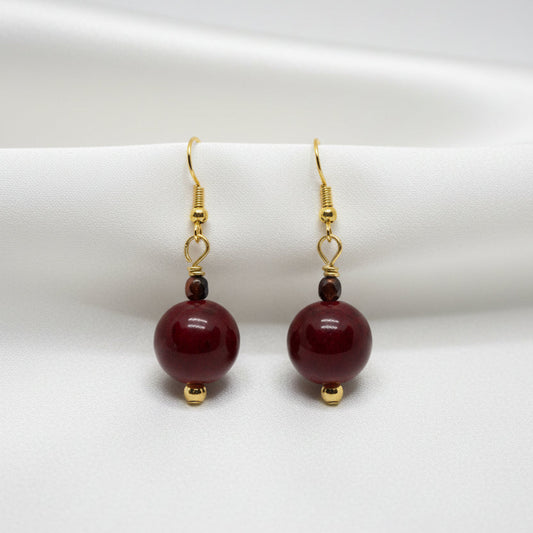 Deep Red Earrings