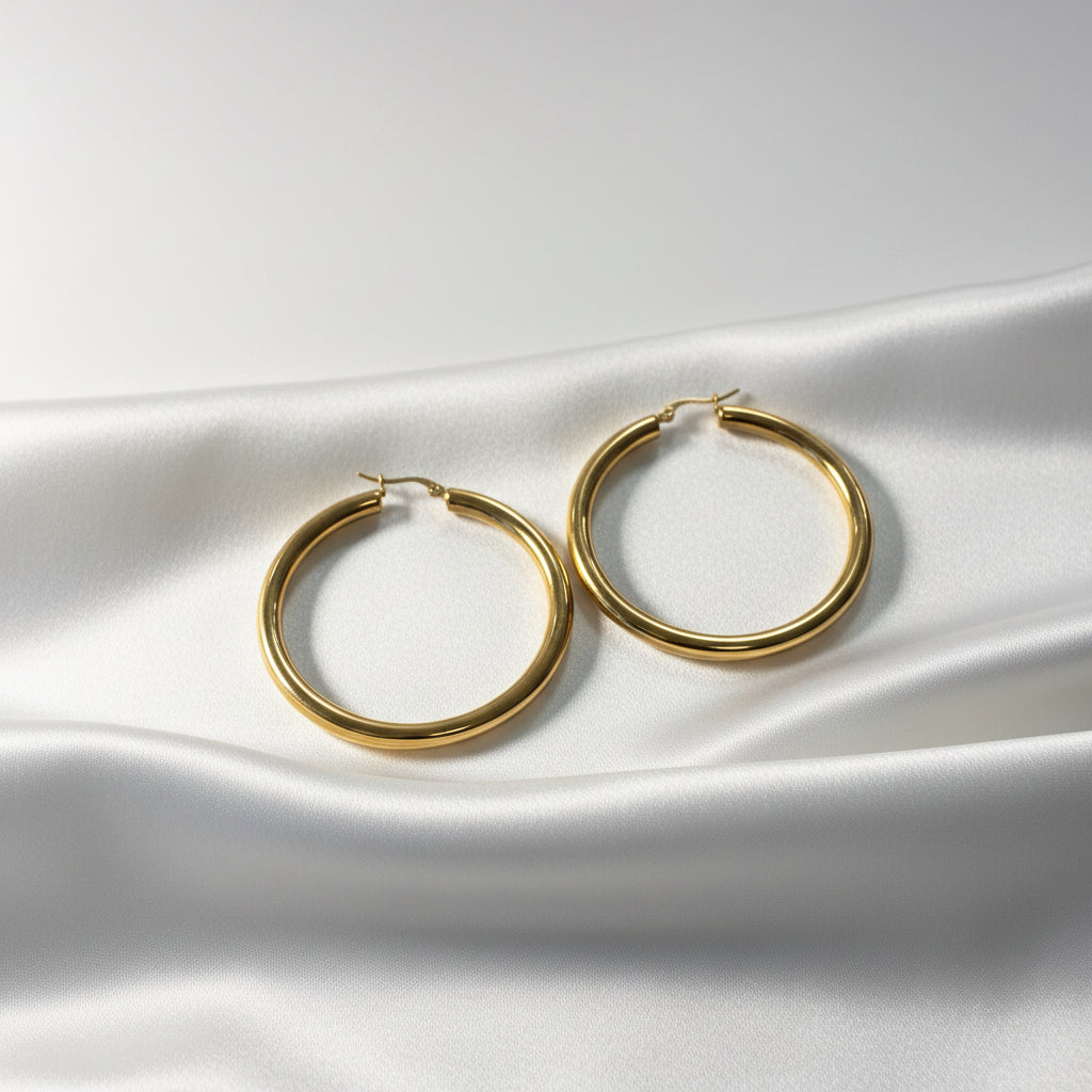 Classic Stainless Steel Hoop Earrings
