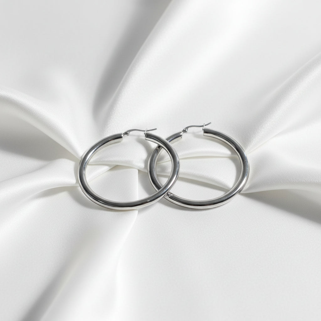 Classic Stainless Steel Hoop Earrings