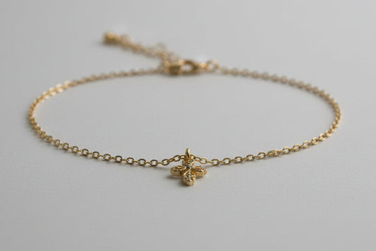 Golden Grace Butterfly Anklet