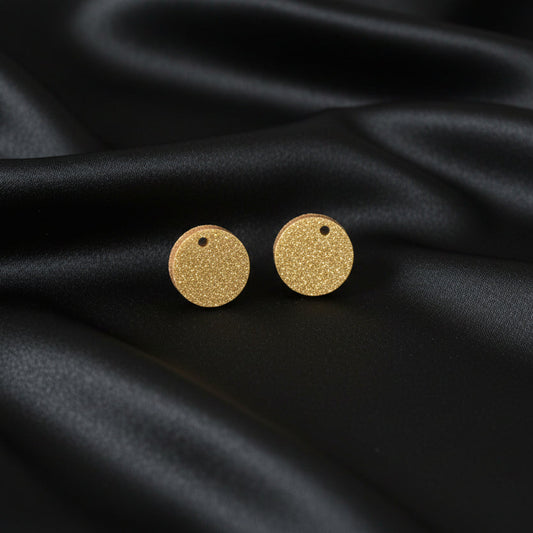Golden Spark Resin Stud Earrings