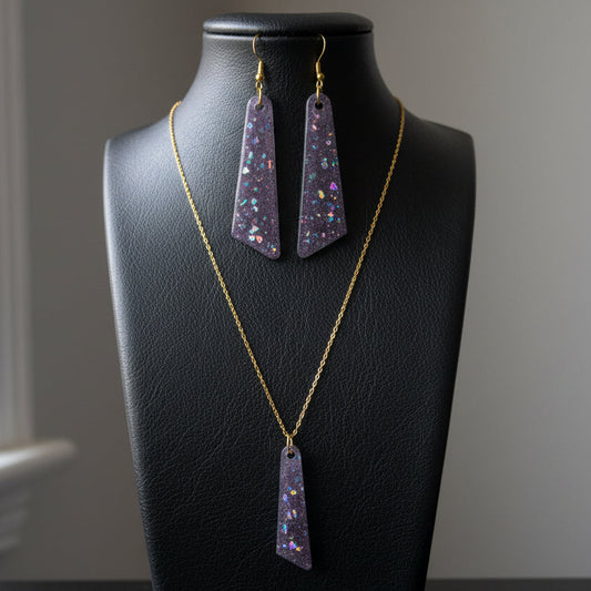 Midnight Geometric Drop Set