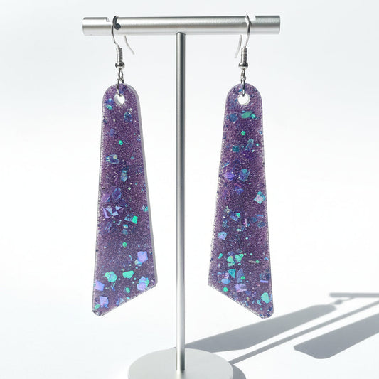 Midnight Glow Long Drop Earrings