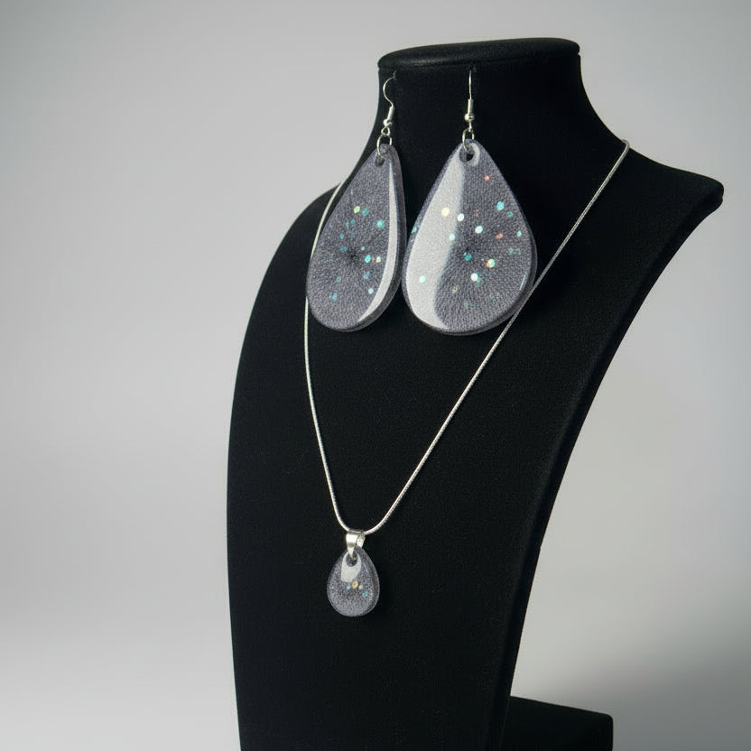 Midnight Opal Teardrop Set