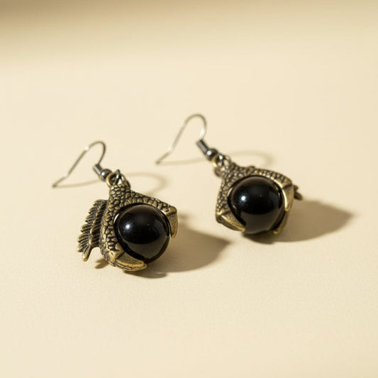 Golden Earth Tribal Drop Earrings