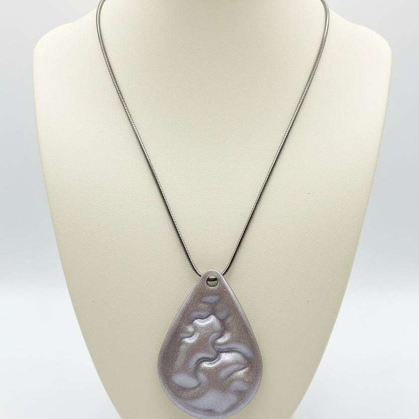Reversible  Resin Teardrop Necklace