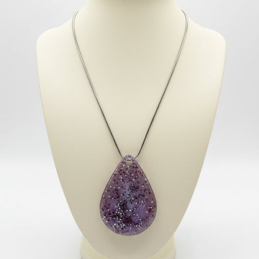 Reversible  Resin Teardrop Necklace