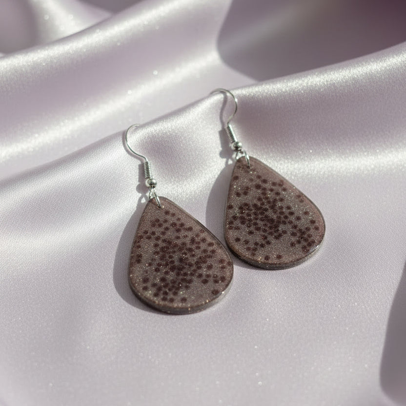 Midnight Opal Resin Earrings