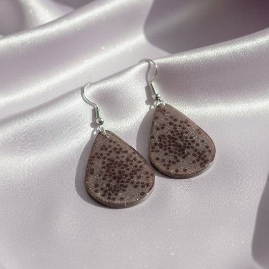 Midnight Opal Resin Earrings