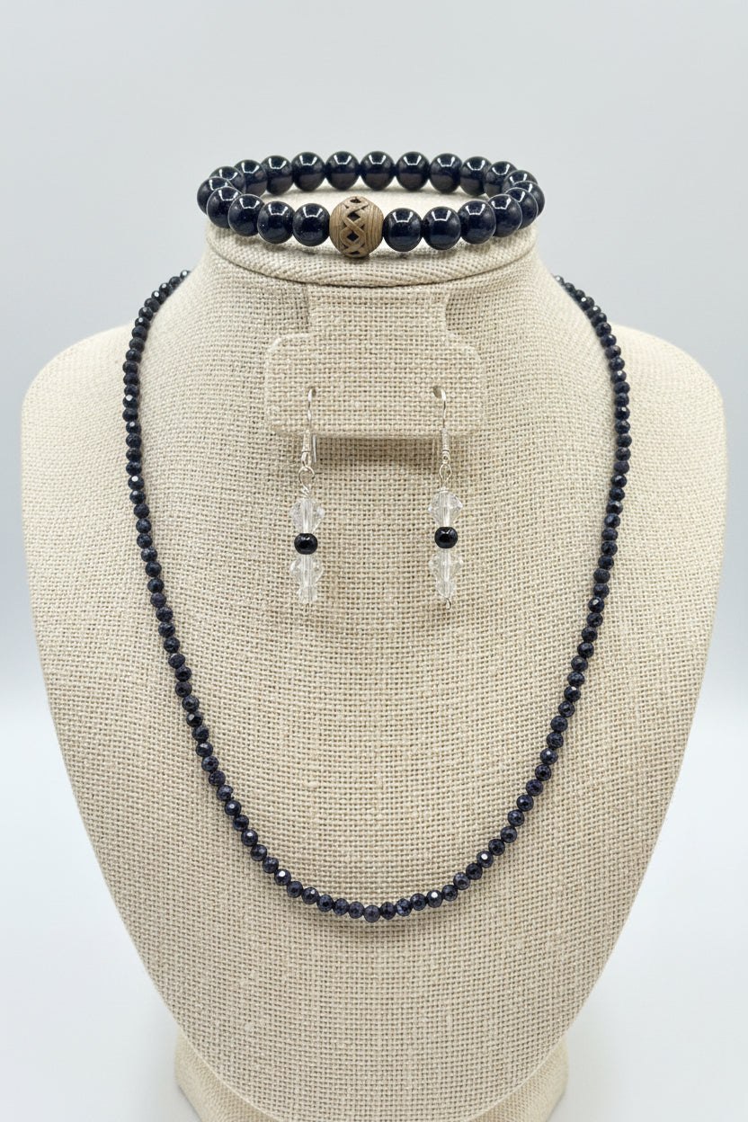 Midnight-Blue Necklace Set