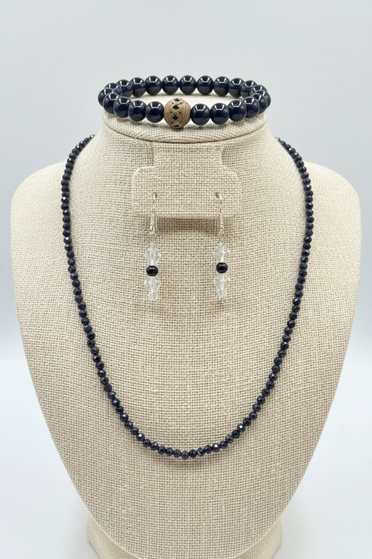 Midnight-Blue Necklace Set