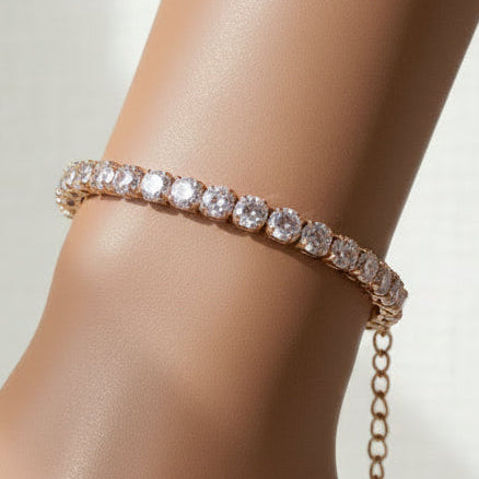 Gold Crystal Tennis Bracelet