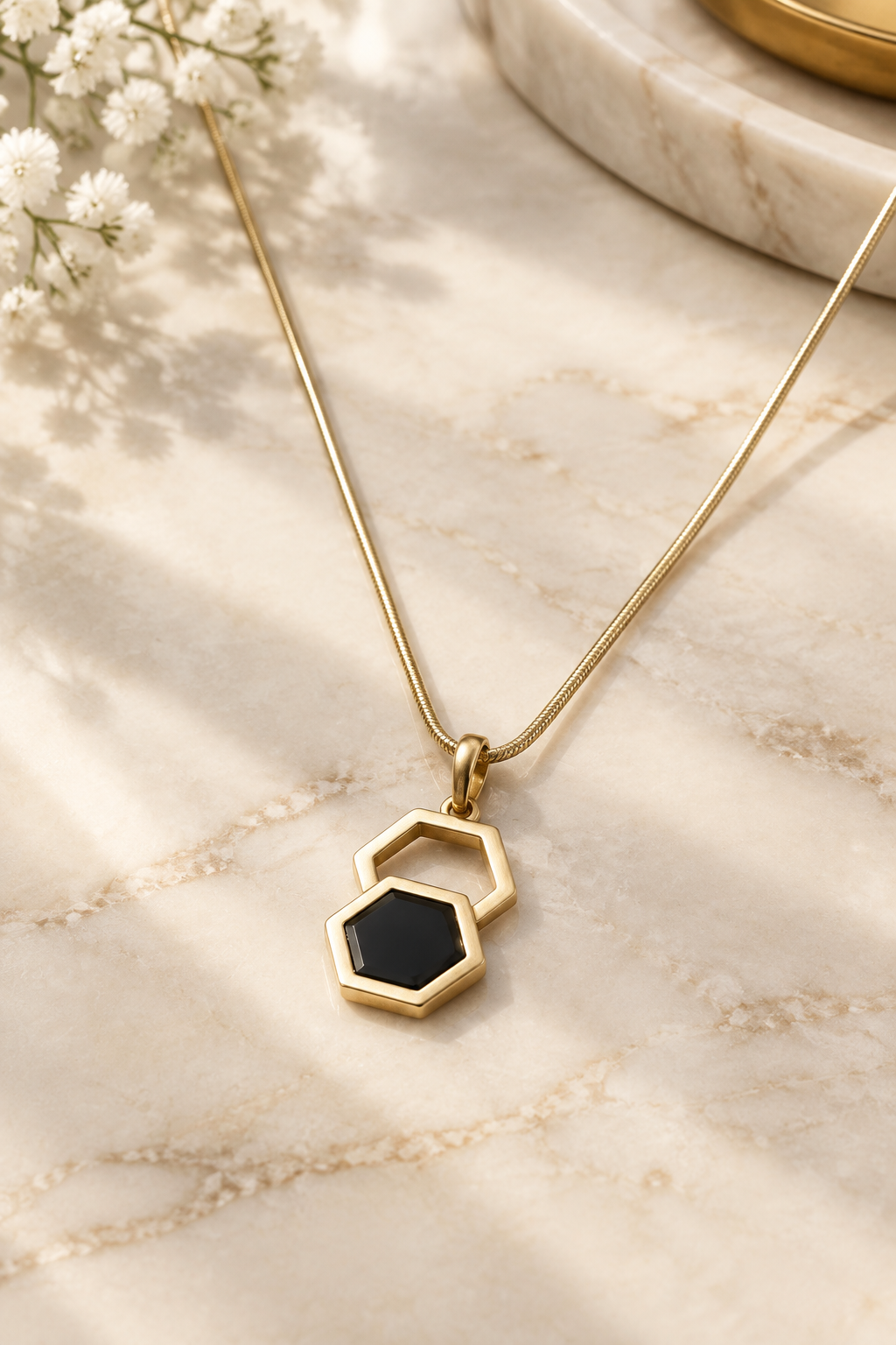 Golden Geometry Necklace