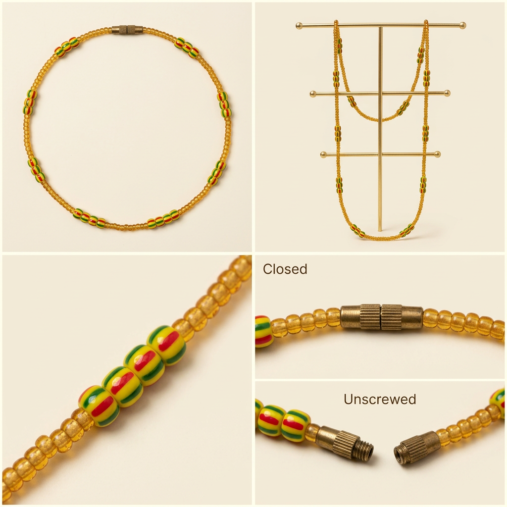 Golden Rhythm Waist Beads product collage