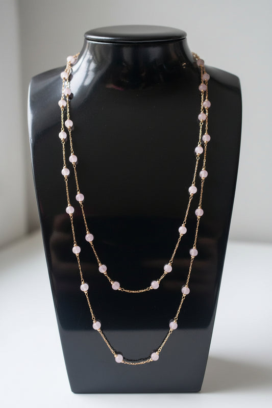 Blush Luxe Layered Beaded Necklace