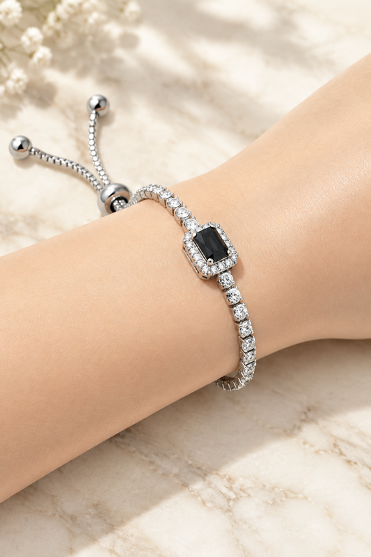 Square Crystal Slider Bracelet