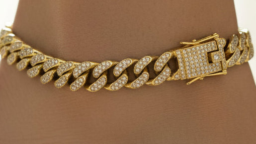 Gold tone Ice Anklet